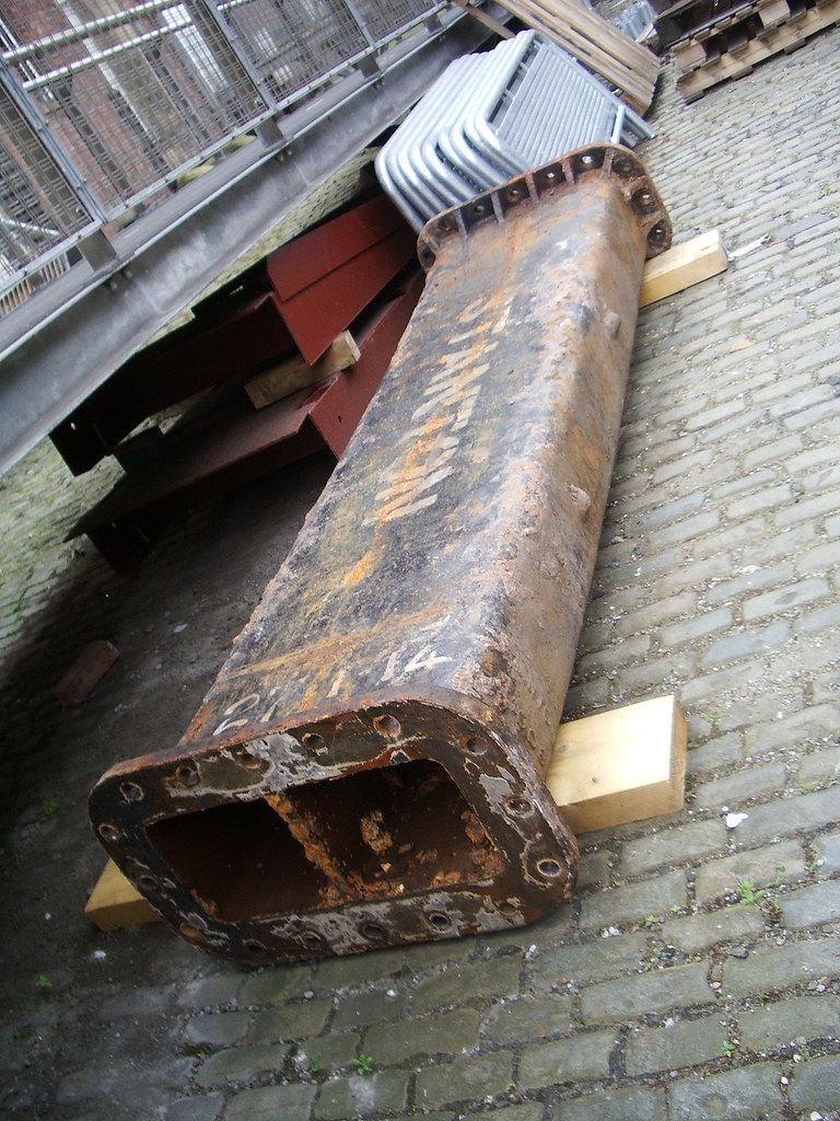 Large concrete sewer pipe section in Cerritos